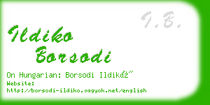 ildiko borsodi business card